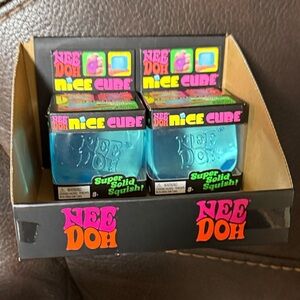 Nee Doh Nice Cube Super Solid Squish Blue!!! TWO